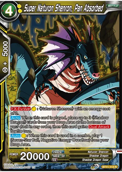 SUPER NATURON SHENRON, PAN ABSORBED