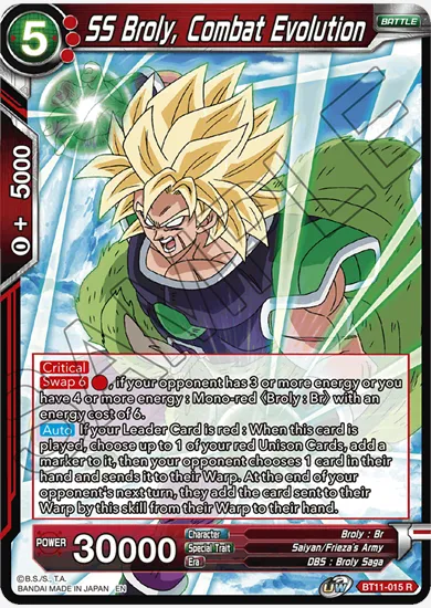 SS BROLY, COMBAT EVOLUTION