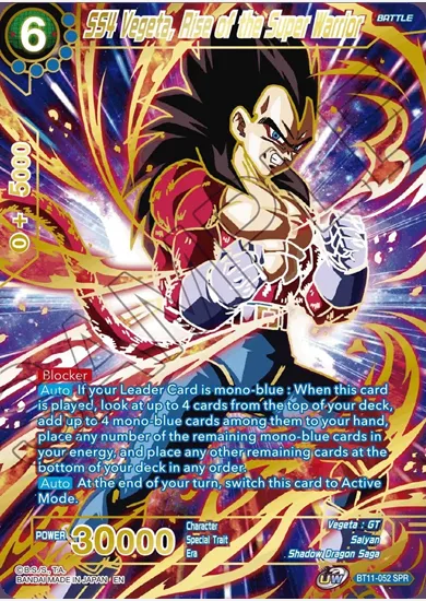 SS4 VEGETA, RISE OF THE SUPER WARRIOR