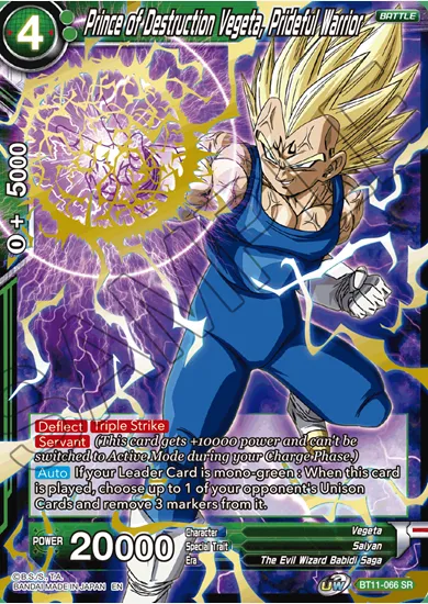 PRINCE OF DESTRUCTION VEGETA, PRIDEFUL WARRIOR