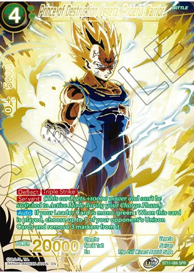 PRINCE OF DESTRUCTION VEGETA, PRIDEFUL WARRIOR