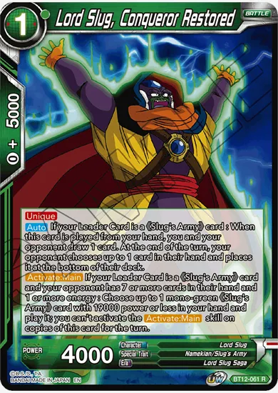 LORD SLUG, CONQUEROR RESTORED