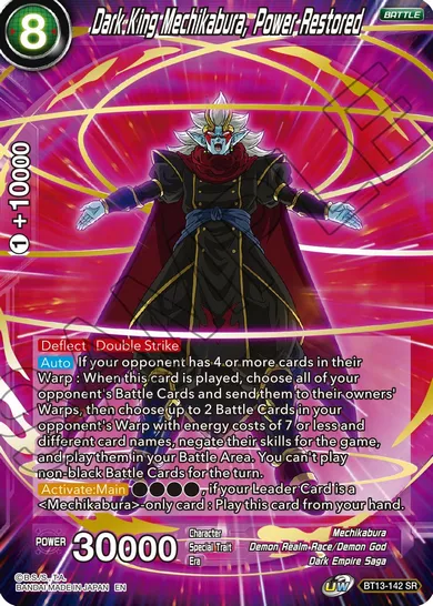 DARK KING MECHIKABURA, POWER RESTORED