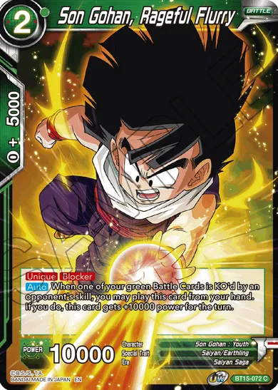SON GOHAN, RAGEFUL FLURRY