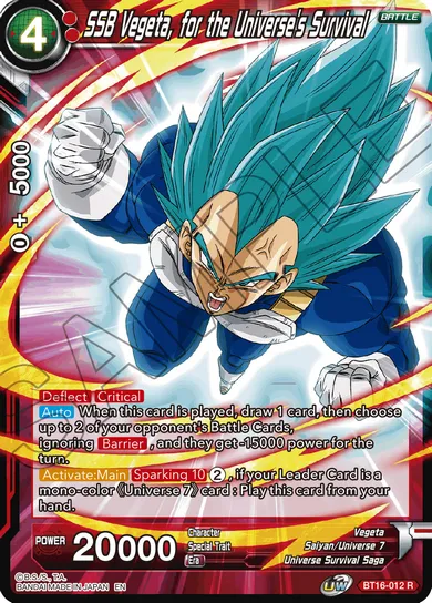 SSB VEGETA, FOR THE UNIVERSE'S SURVIVAL
