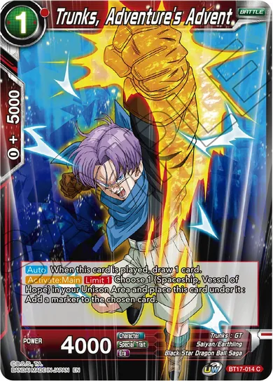 TRUNKS, ADVENTURE'S ADVENT
