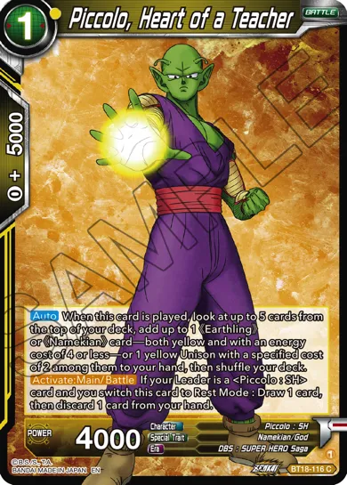 PICCOLO, HEART OF A TEACHER