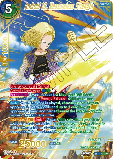 ANDROID 18, MEASURELESS STRENGTH