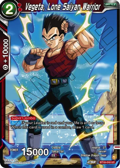VEGETA, LONE SAIYAN WARRIOR