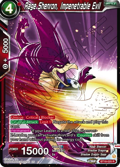 RAGE SHENRON, IMPENETRABLE EVIL