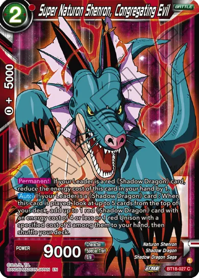 SUPER NATURON SHENRON, CONGREGATING EVIL