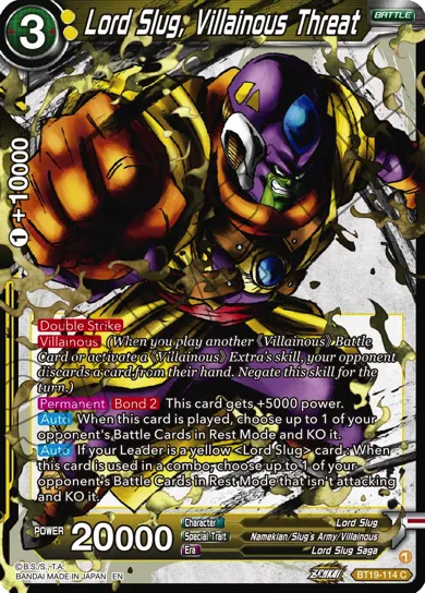 LORD SLUG, VILLAINOUS THREAT