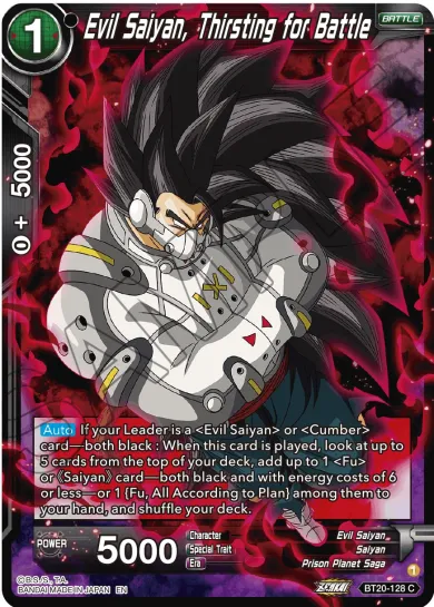 EVIL SAIYAN, THIRSTING FOR BATTLE