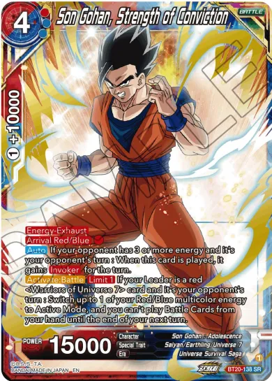 SON GOHAN, STRENGTH OF CONVICTION