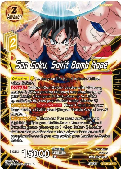 SON GOKU, SPIRIT BOMB HOPE