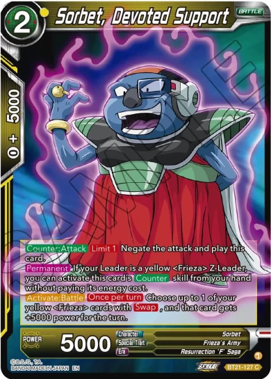 SORBET, DEVOTED SUPPORT