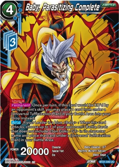 BABY, PARASITIZING COMPLETE