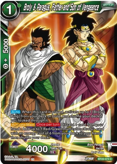 BROLY & PARAGUS, FATHER AND SON OF VENGEANCE
