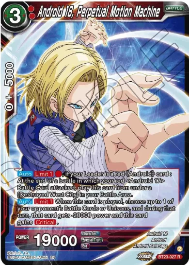 ANDROID 18, PERPETUAL MOTION MACHINE