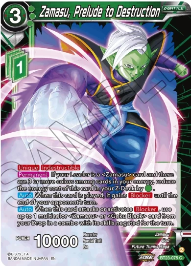 ZAMASU, PRELUDE TO DESTRUCTION