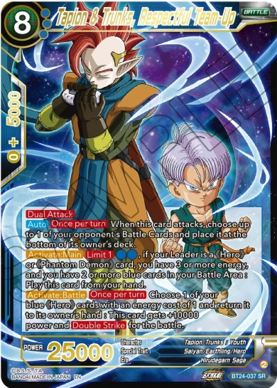 TAPION & TRUNKS, RESPECTFUL TEAM-UP