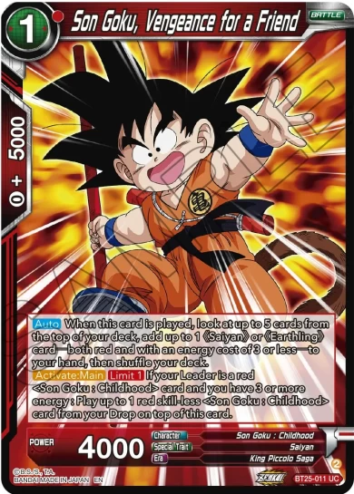 SON GOKU, VENGEANCE FOR A FRIEND