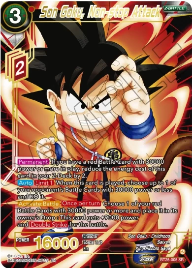 SON GOKU, NON-STOP ATTACK