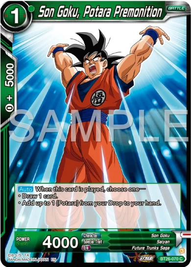 SON GOKU, POTARA PREMONITION