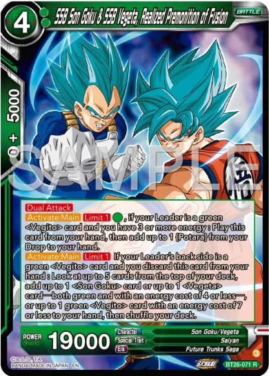 SSB SON GOKU & SSB VEGETA, REALIZED PREMONITION OF FUSION
