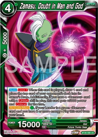ZAMASU, DOUBT IN MAN AND GOD