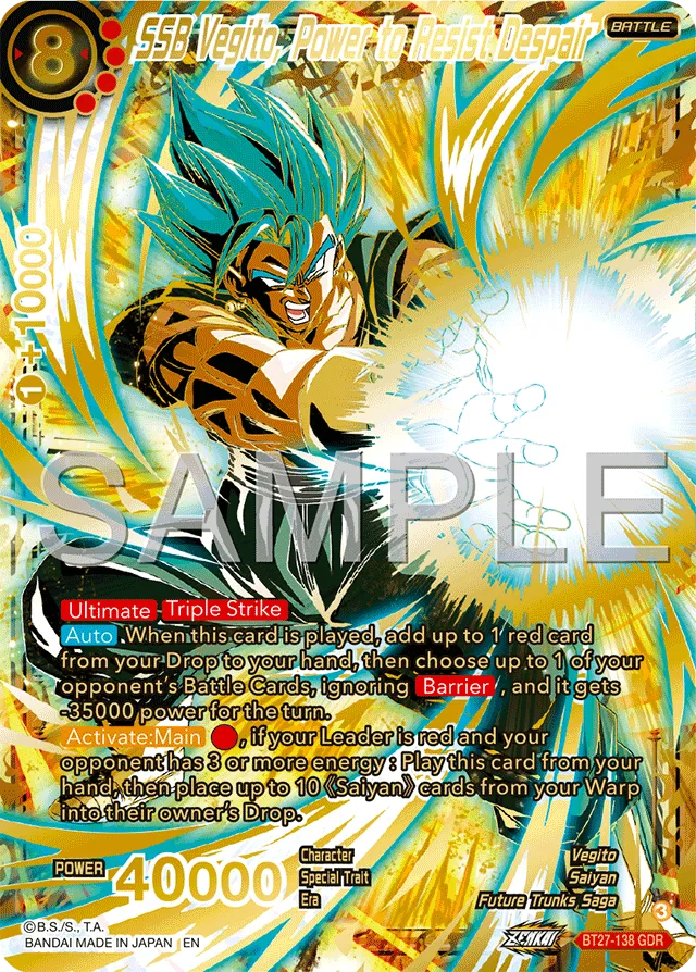 SSB VEGITO, POWER TO RESIST DESPAIR