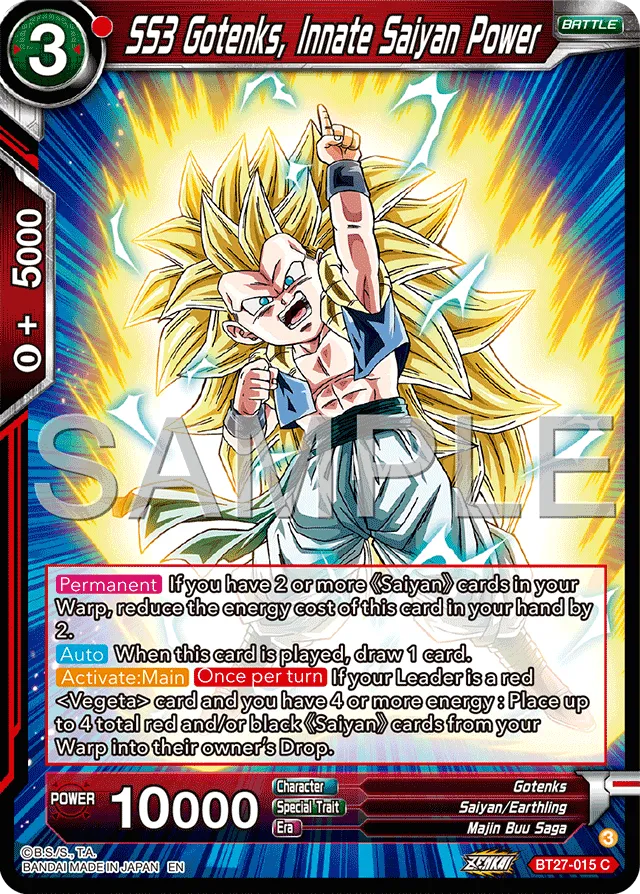 SS3 GOTENKS, INNATE SAIYAN POWER