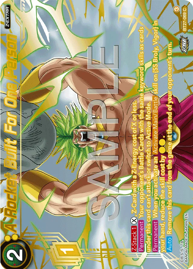 A ROCKET BUILT FOR ONE PERSON