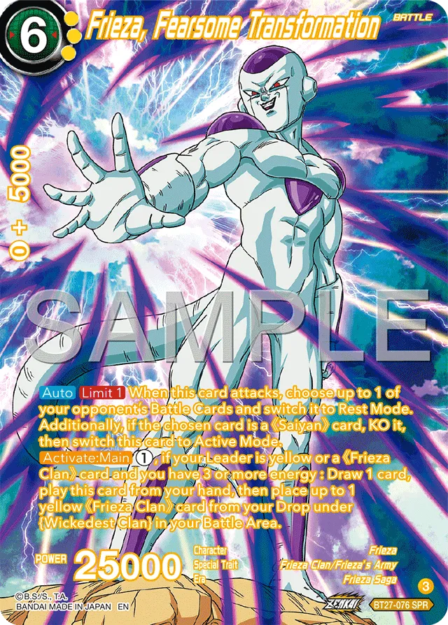 FRIEZA, FEARSOME TRANSFORMATION
