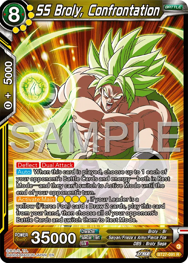 SS BROLY, CONFRONTATION