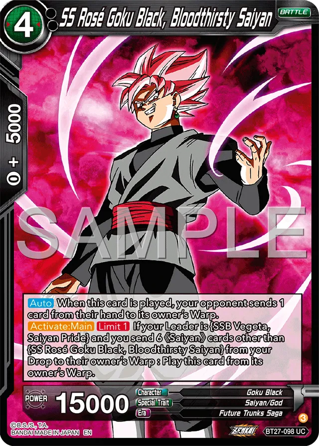 SS ROSE GOKU BLACK, BLOODTHIRSTY SAIYAN