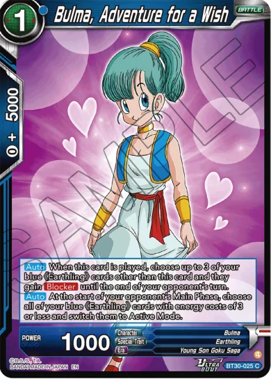 BULMA, ADVENTURE FOR A WISH