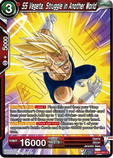 SS VEGETA, STRUGGLE IN ANOTHER WORLD