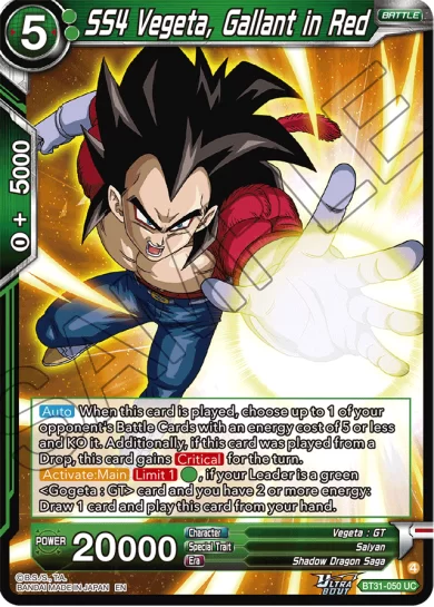 SS4 VEGETA, GALLANT IN RED