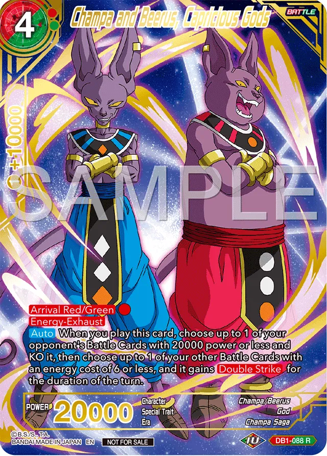 CHAMPA AND BEERUS, CAPRICIOUS GODS