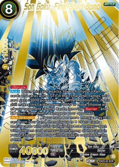 SON GOKU, FINAL SPIRIT BOMB