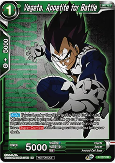 VEGETA, APPETITE FOR BATTLE
