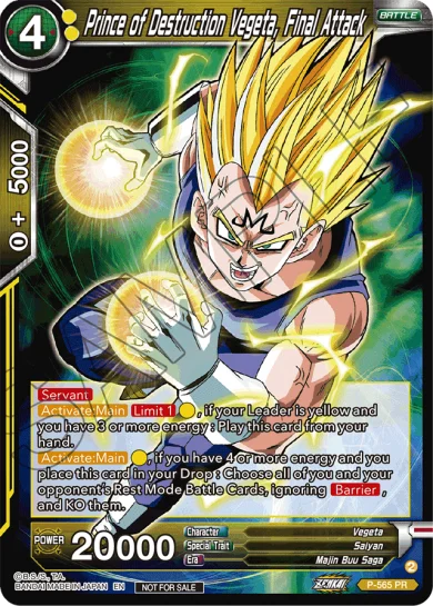 PRINCE OF DESTRUCTION VEGETA, FINAL ATTACK