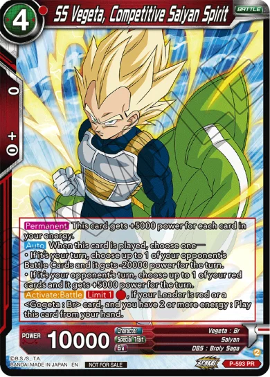 SS VEGETA, COMPETITIVE SAIYAN SPIRIT