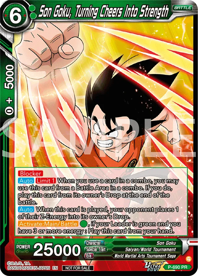 SON GOKU, TURNING CHEERS INTO STRENGTH