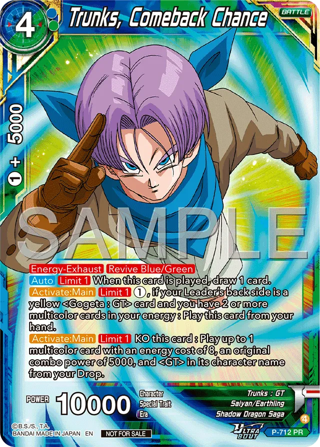 TRUNKS, COMEBACK CHANCE