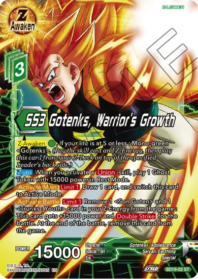 SS3 GOTENKS, WARRIOR'S GROWTH