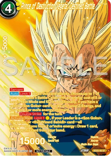 PRINCE OF DESTRUCTION VEGETA, DESTINED BATTLE