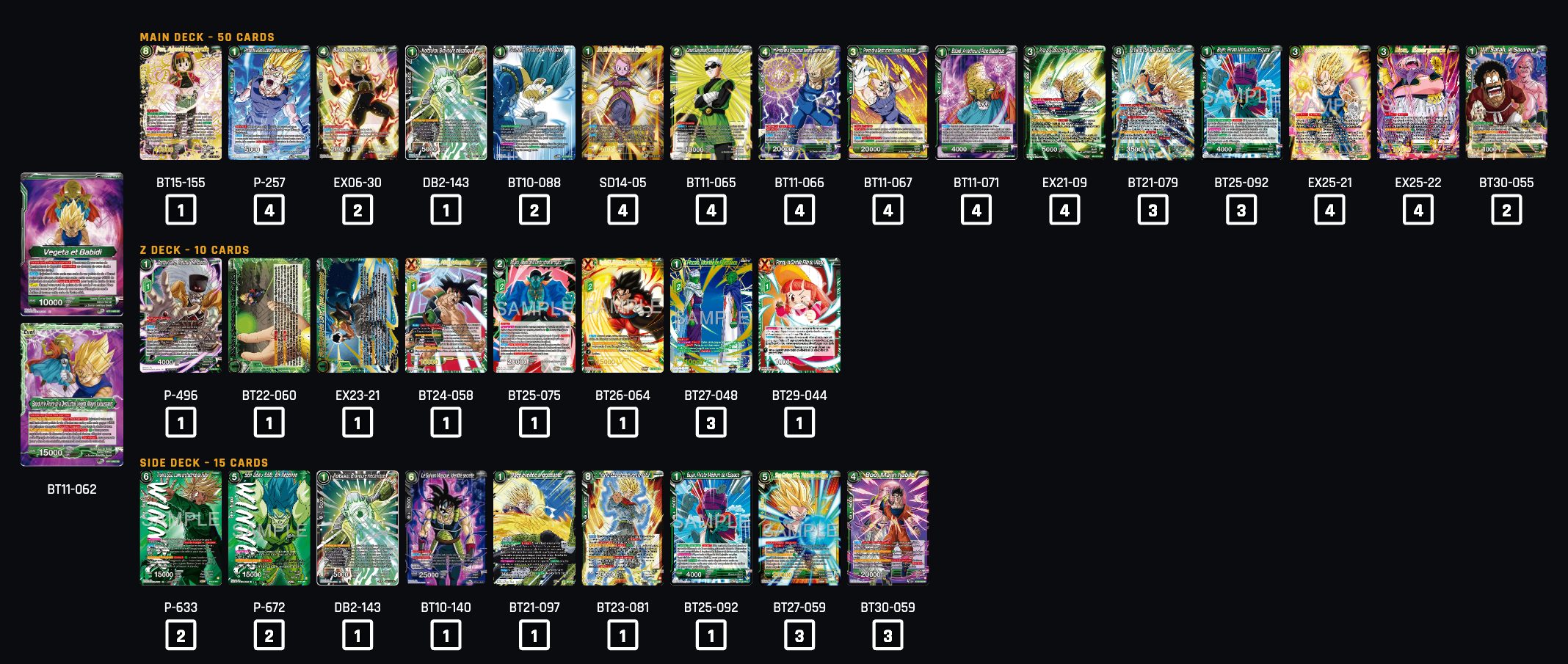 Decklist de Aj
