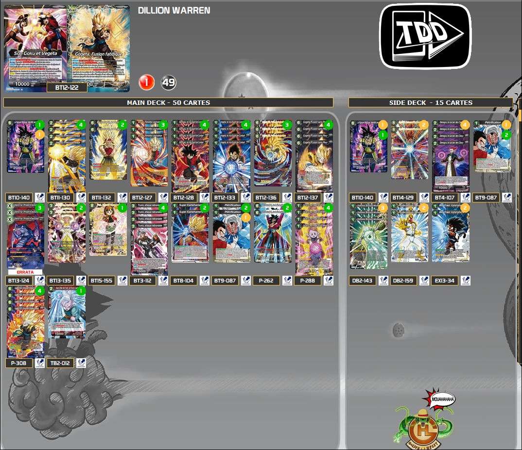 Decklist de Dillion Warren